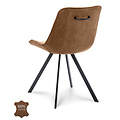 Dining chair Lively Cognac Leather | Seat height 48 cm