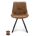 Dining chair Lively Cognac Leather | Seat height 48 cm