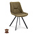 Dining chair Lively Green Leather | Seat height 48 cm