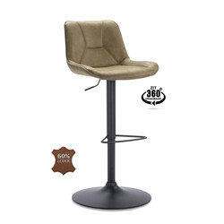 Bar stool Moreno Green | Seat height 60 cm to 80 cm