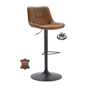 Bar stool Moreno Brown | Seat height 60 cm to 80 cm