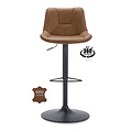 Bar stool Moreno Brown | Seat height 60 cm to 80 cm