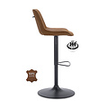 Bar stool Moreno Brown | Seat height 60 cm to 80 cm