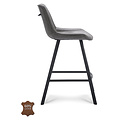 Barhocker Lively Grey Bull Leder | Sitzhöhe 65 cm oder 80 cm