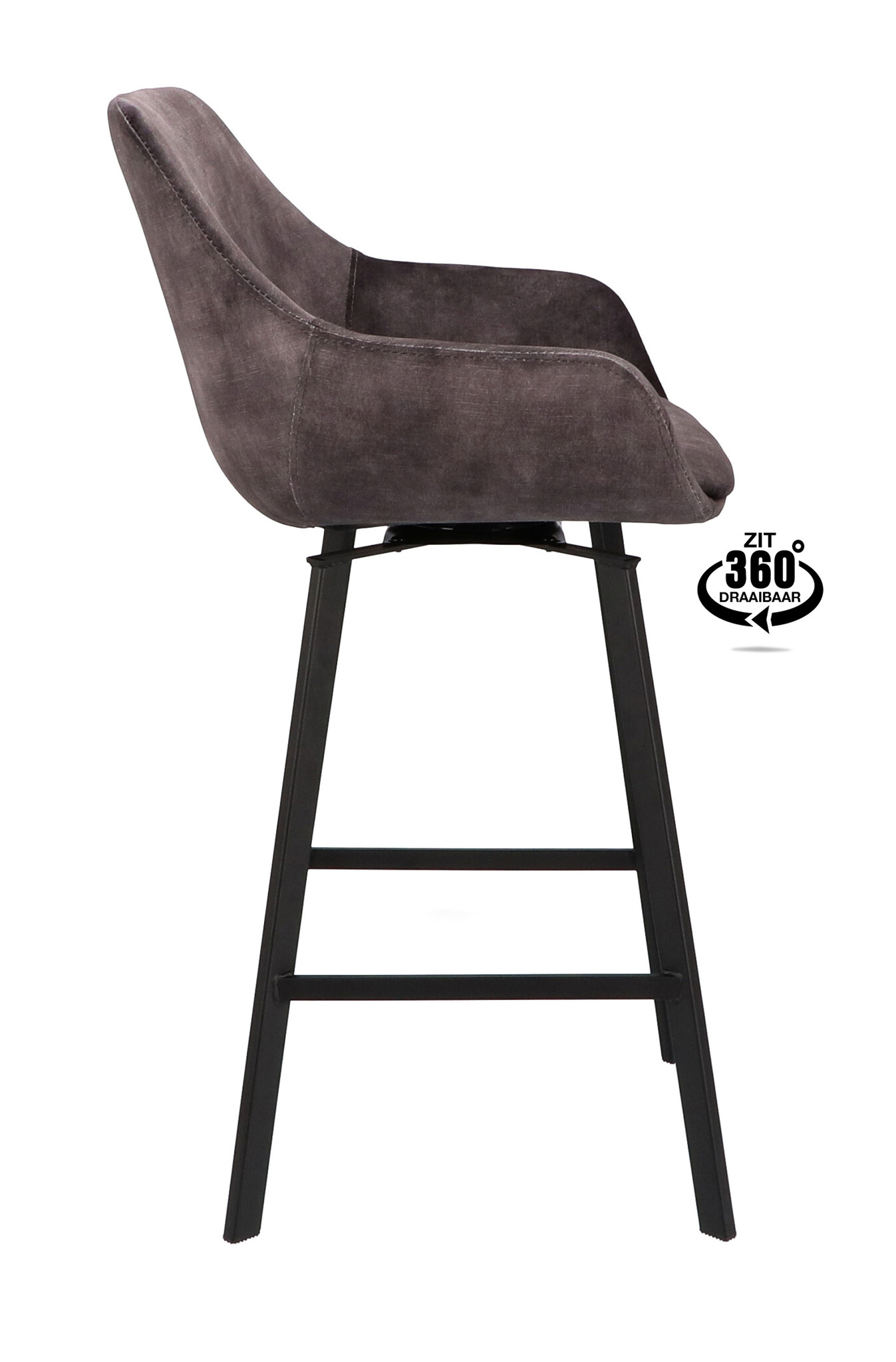 Barhocker Luxury Adore Grey | Sitzhöhe 65 cm oder 80 cm