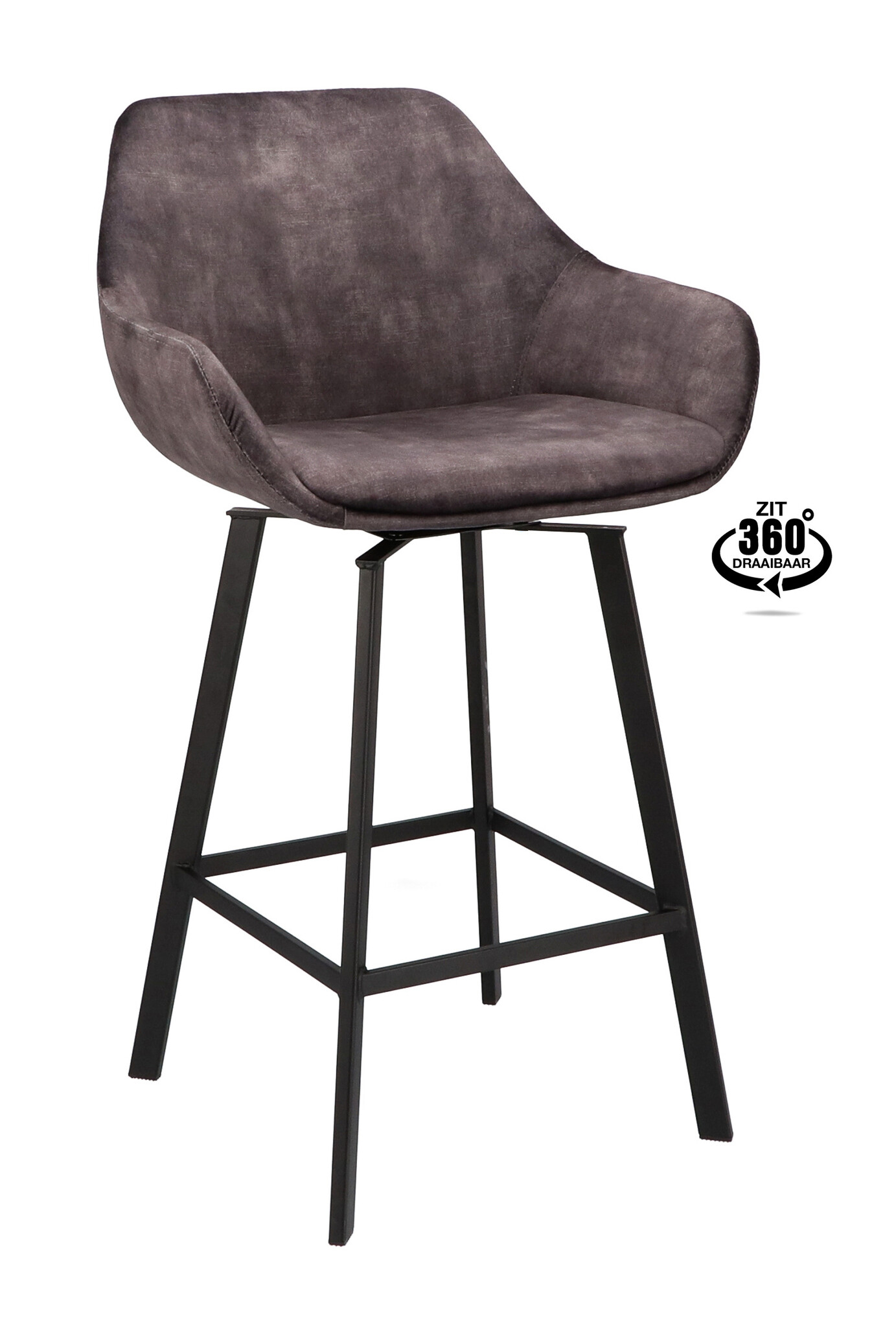 Barhocker Luxury Adore Grey | Sitzhöhe 65 cm oder 80 cm