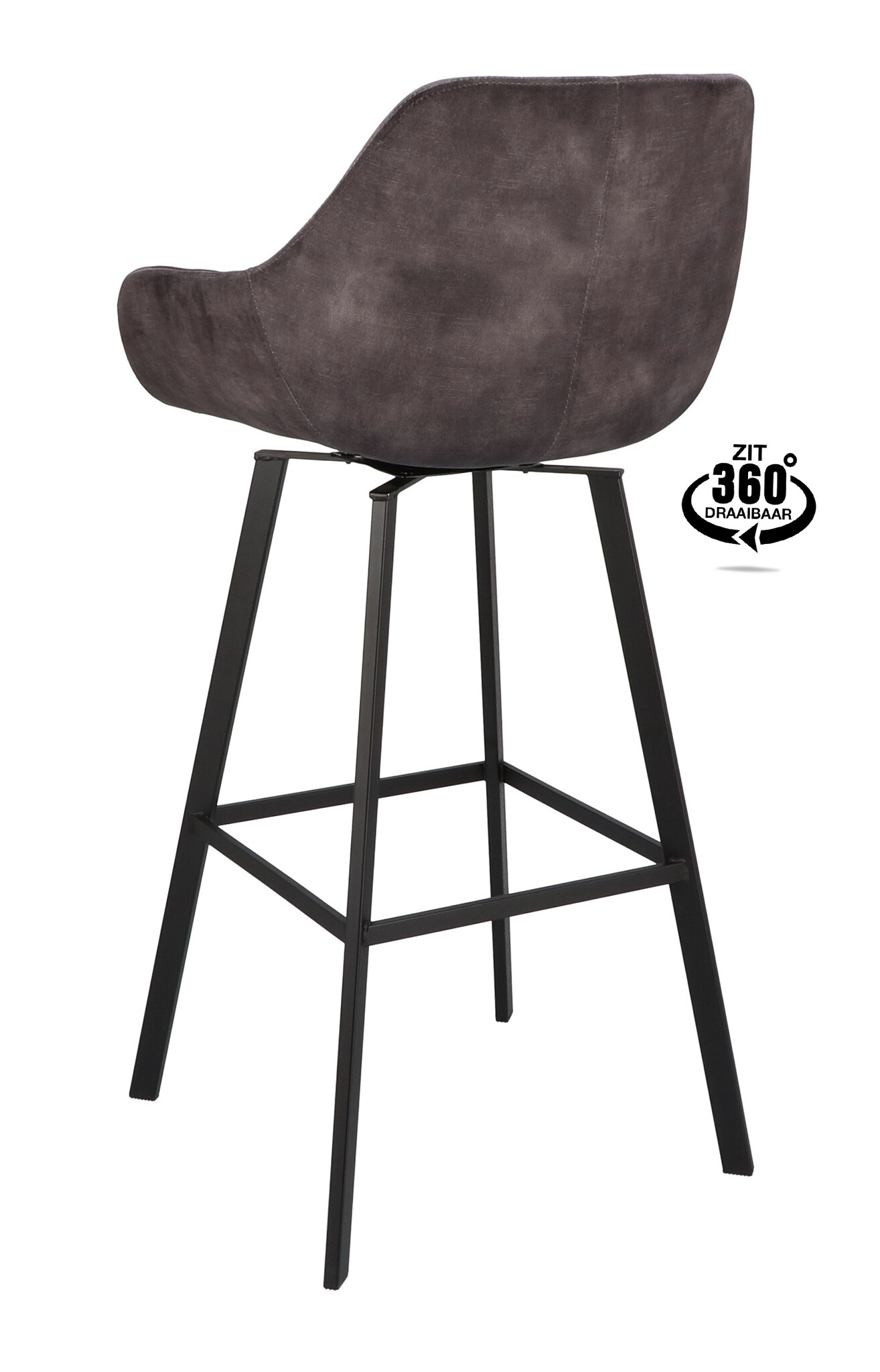 Barhocker Luxury Adore Grey | Sitzhöhe 65 cm oder 80 cm