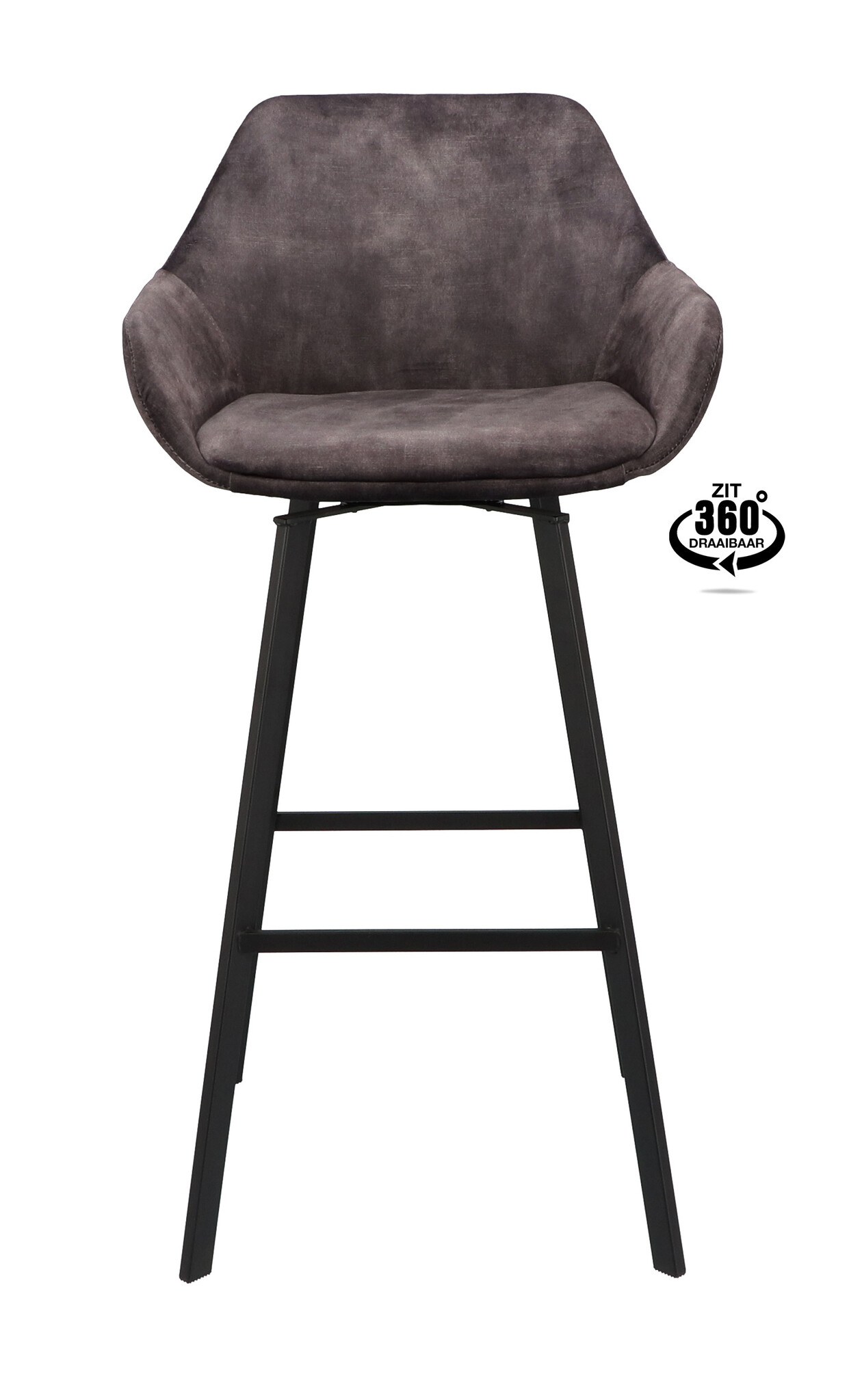 Barhocker Luxury Adore Grey | Sitzhöhe 65 cm oder 80 cm