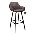 Bar stool Luxury Adore Grey | Seat height 65 cm or 80 cm