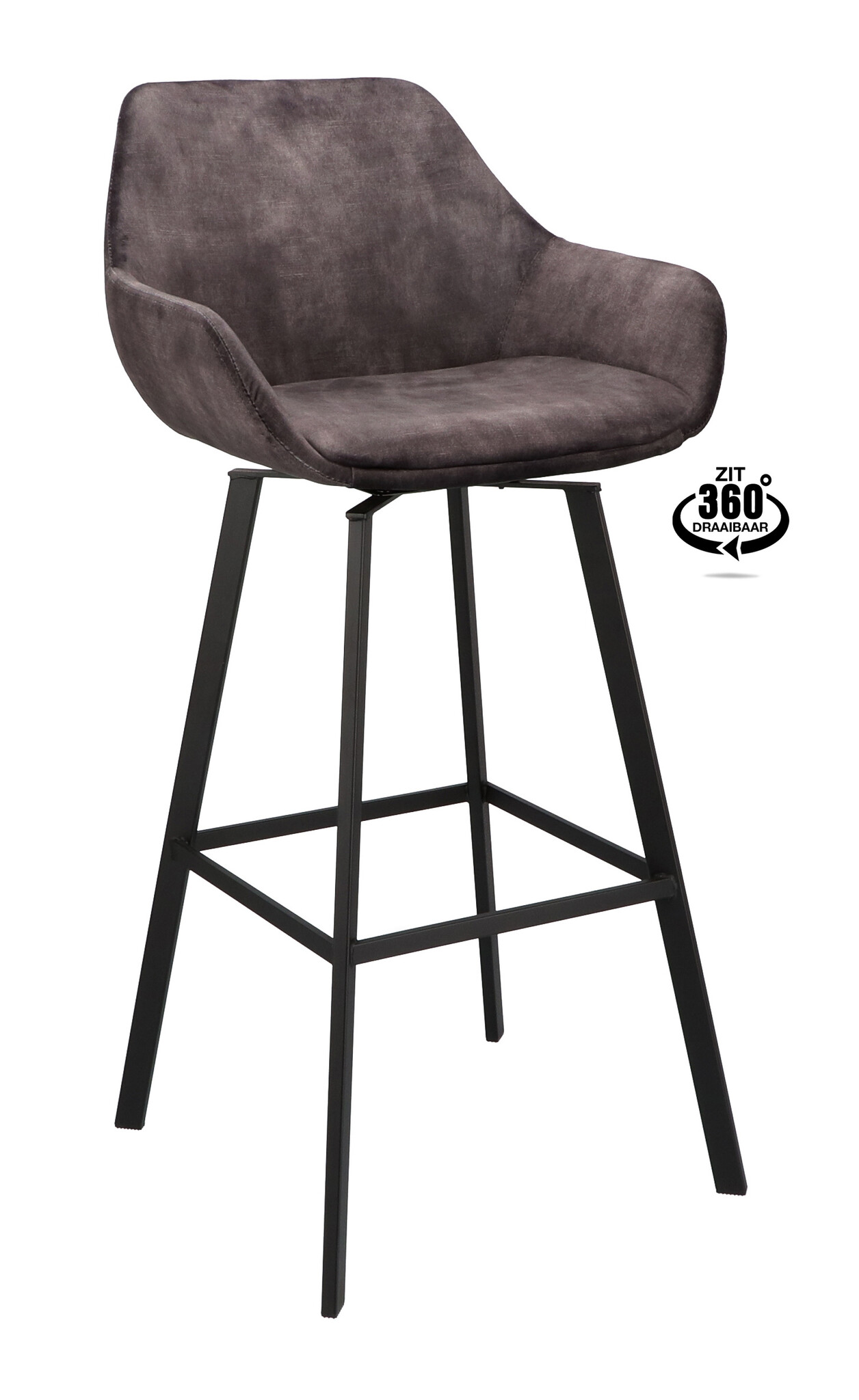 Barhocker Luxury Adore Grey | Sitzhöhe 65 cm oder 80 cm