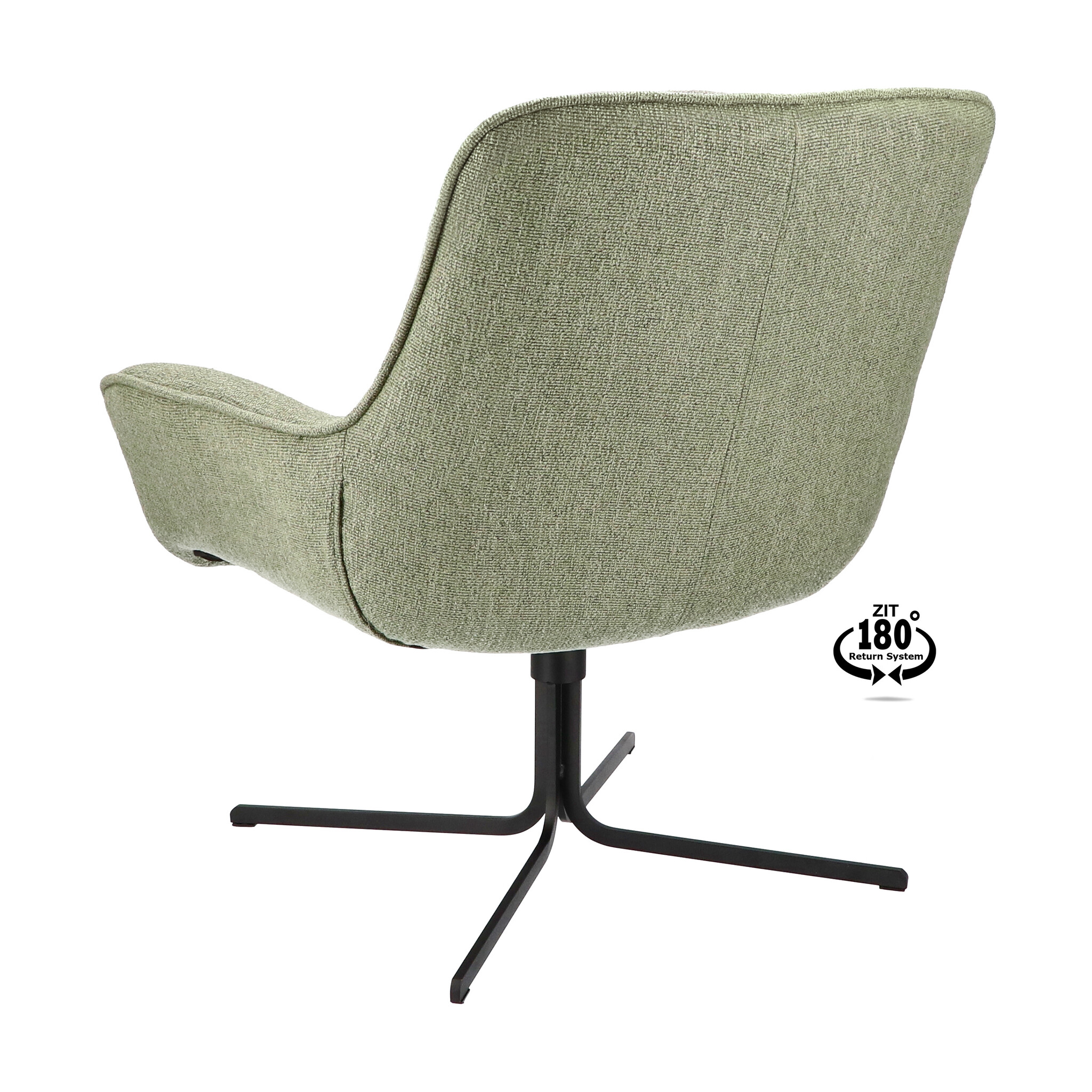 Draaifauteuil Codi Groen | Zithoogte 44 cm-4