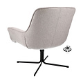 Draaifauteuil Codi Licht Grijs | Zithoogte 44 cm