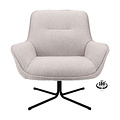 Draaifauteuil Codi Licht Grijs | Zithoogte 44 cm