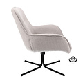 Swivel chair Codi Light Grey | seat height 44 cm