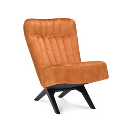 Fauteuil Dirk Cognac Velvet | Zithoogte 44 cm