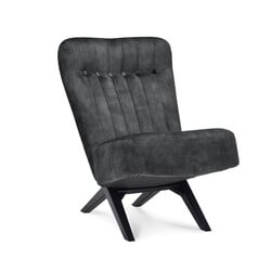 Fauteuil Dirk Grijs Velvet | Zithoogte 44 cm