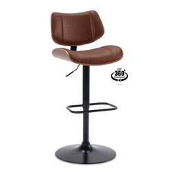 Bar stool Pino Brown | Seat height 60 cm to 80 cm