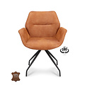 Esszimmerstuhl Valley Mikroleder cognac drehbar