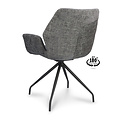 Eetkamerstoel Valley miami grijs draaibaar