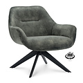 Fauteuil Hilton Groen met armleuning | Zithoogte 46 cm