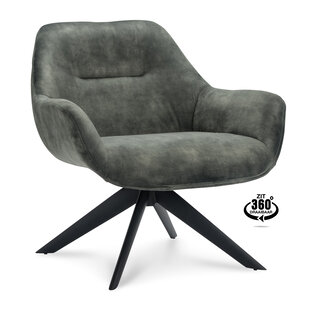 Armchair Hilton Green with armrest | seat height 46 cm