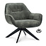 Fauteuil Hilton Groen met armleuning | Zithoogte 46 cm