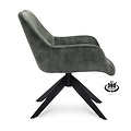 Fauteuil Hilton Groen met armleuning | Zithoogte 46 cm