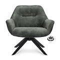 Armchair Hilton Green with armrest | seat height 46 cm