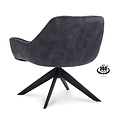 Fauteuil Hilton Antraciet met armleuning | Zithoogte 46 cm