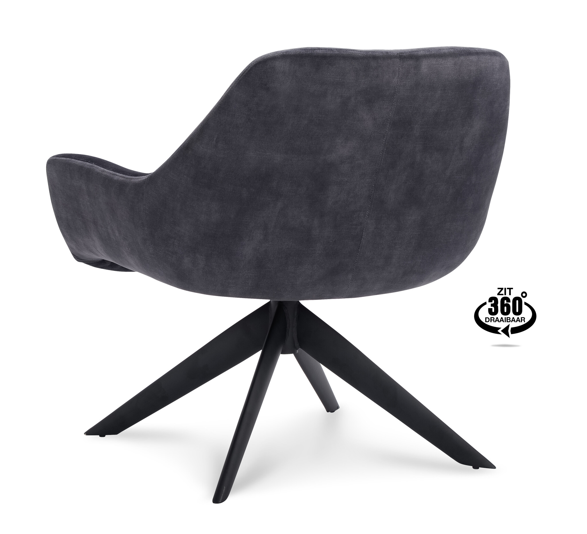 Sessel Hilton Anthrazit mit Armlehne | Sitzhöhe 46 cm-4