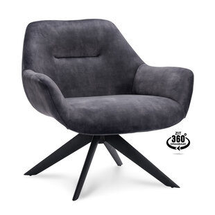 Sessel Hilton Anthrazit mit Armlehne | Sitzhöhe 46 cm