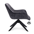 Fauteuil Hilton Antraciet met armleuning | Zithoogte 46 cm