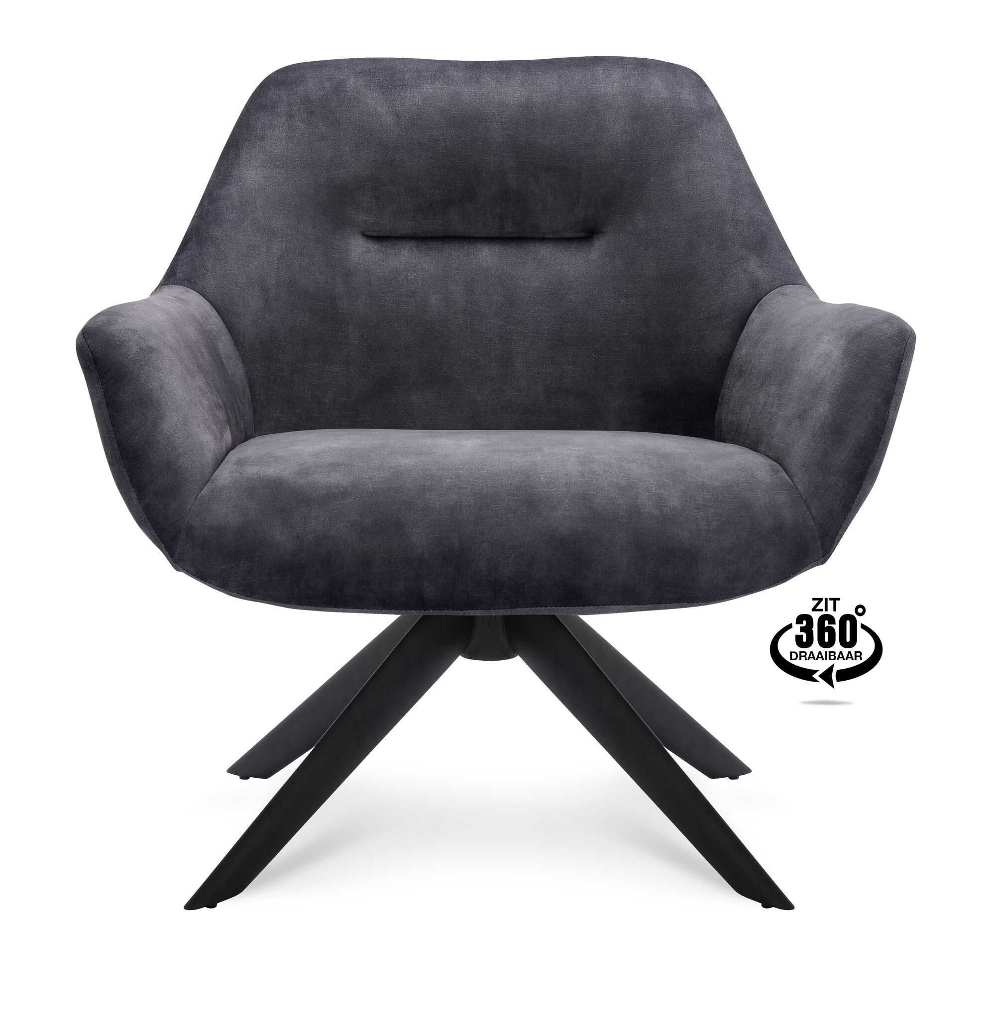 Sessel Hilton Anthrazit mit Armlehne | Sitzhöhe 46 cm-2