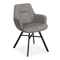 Dining chair Nelson Chicago Grey | Seat height 51cm