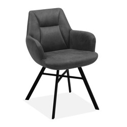 Dining chair Nelson Chicago Anthracite | Seat height 51cm