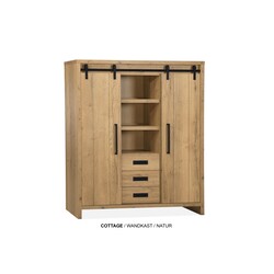 Cottage wall cabinet 2 dr -3 drawer - 3 open Lamulux