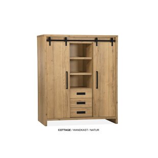 Cottage wall cabinet 2 dr -3 drawer - 3 open Lamulux