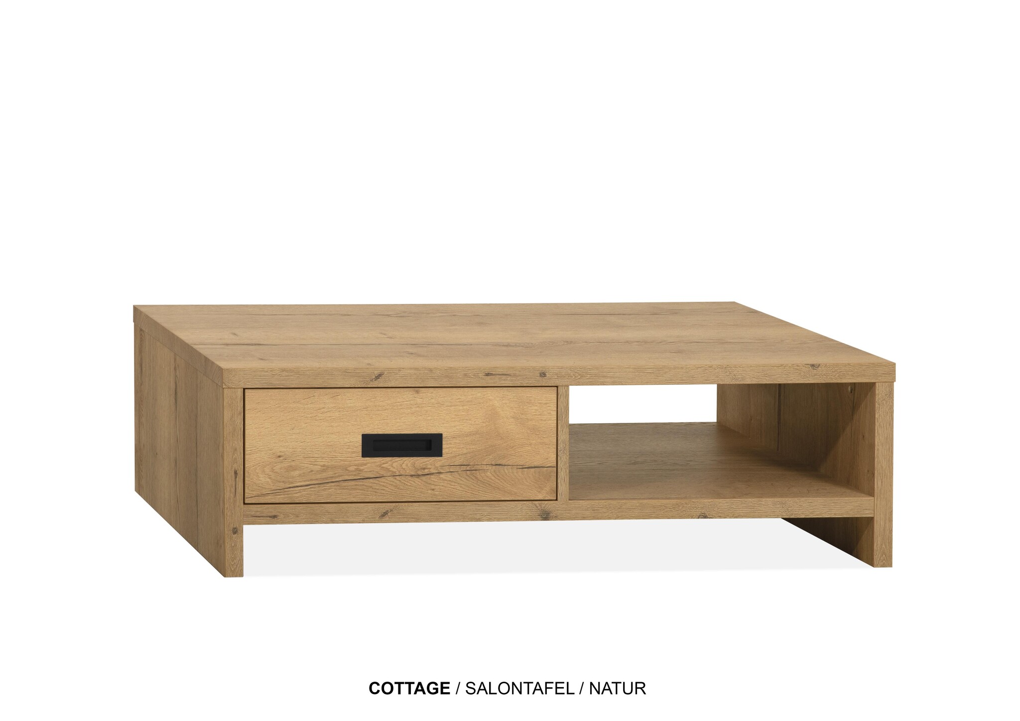 Cottage coffee table 1 drawer - 1 open compartment Lamulux-1