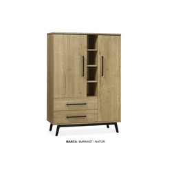 Marca bar cabinet 2 dr - 2 la - 4 open Lamulux