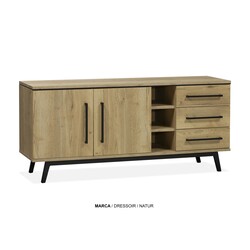 Marca Sideboard 2 dr - 3 la - 3 open Lamulux