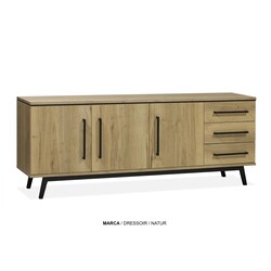 Marca TV Sideboard 3 dr - 1 Schublade - 1 offen Lamulux