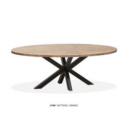 Lynn dining table oval lamulux