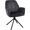 Esstischstuhl Noah anthrazit Velvet Swivel