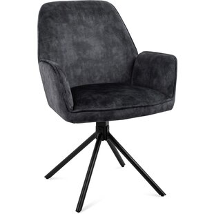 Dining chair Noah anthracite Velvet Swivel