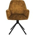 Eetkamerstoel Noah cognac Velvet Draaibaar