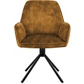 Esszimmerstuhl Noah cognac Velvet Swivel
