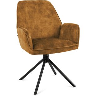 Dining chair Noah Cognac Velvet Swivel