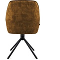Eetkamerstoel Noah cognac Velvet Draaibaar