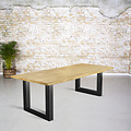 Solid oak dining table|X-U-H-A-N leg
