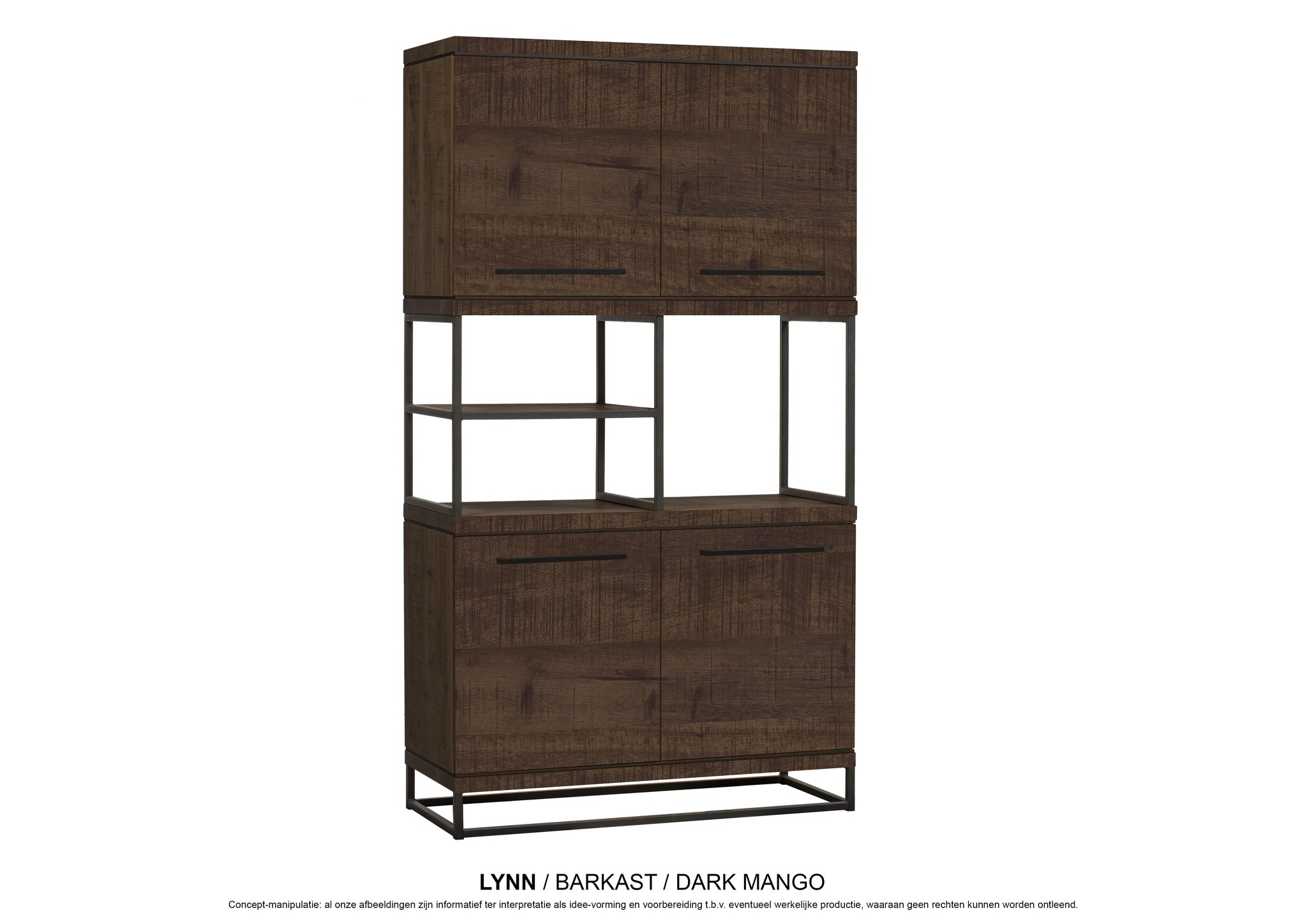 Lynn bar cabinet 4 dr - 3 open compartment Lamulux-2